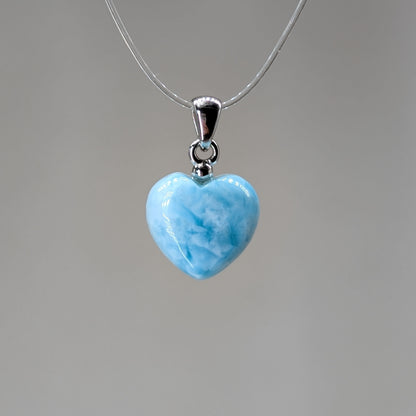 Larimar Kettenanhänger Herz, 925er Silber [B]