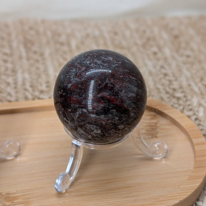 Hämatit und roter Jaspis Kugel [A+B]