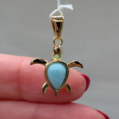 Larimar Kettenanhänger Schildkröte 🐢 [Y]