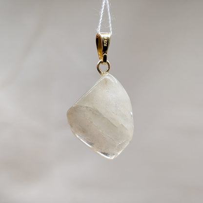 Hiddenit Kettenanhänger, 925er Silber vergoldet [C]