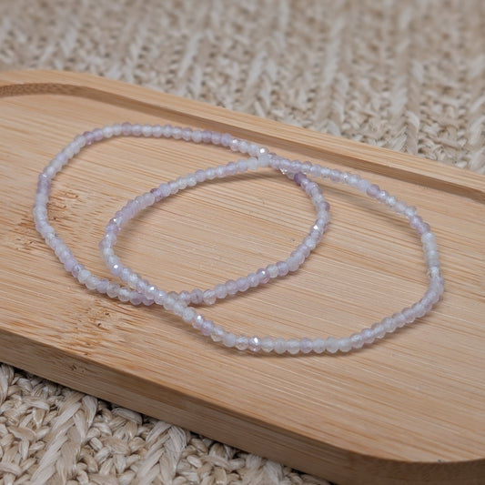 Lavendel Amethyst Armband facettiert 3mm