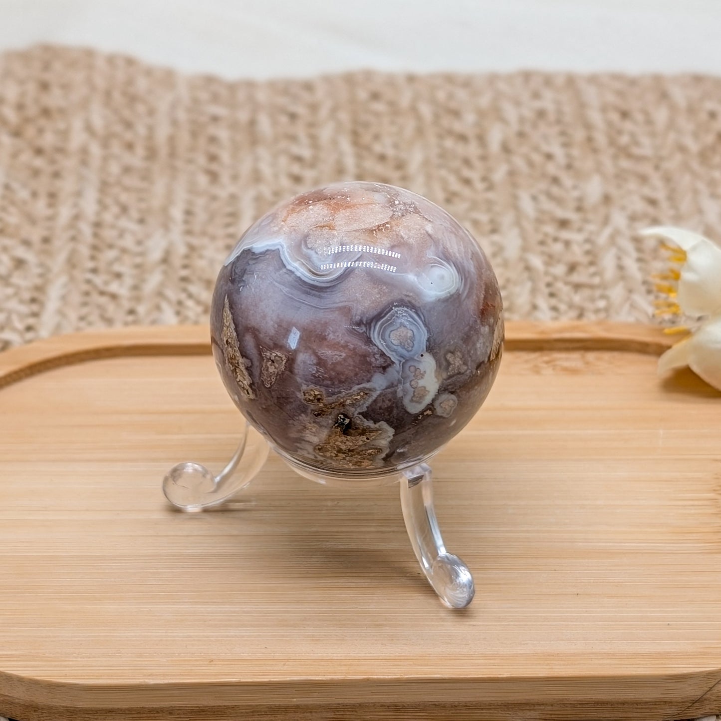Blumenachat Kugel [LA]