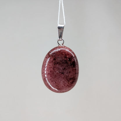 Roter Aventurin Kettenanhänger, Silber [I]