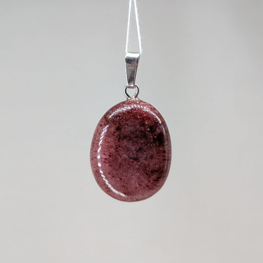 Roter Aventurin Kettenanhänger, Silber [I]