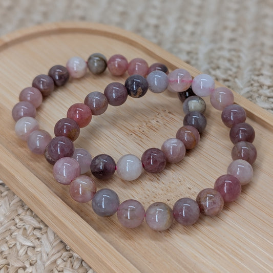 Lavendel Rosenquarz Armband 8mm