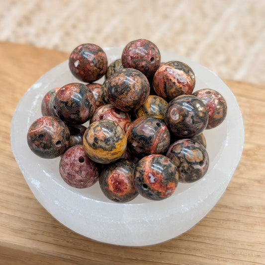 Leopardenjaspis Perlen 10 mm