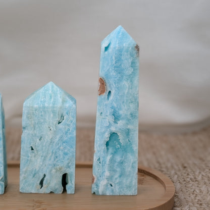 Blauer Aragonit Turm [VA-VC]