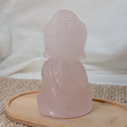 Großer Rosenquarz Buddha [BF]