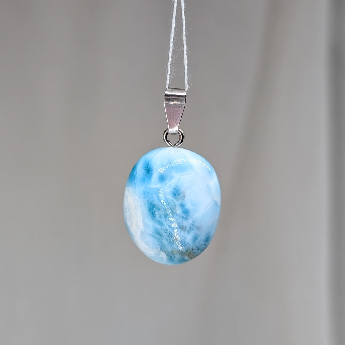 Larimar Kettenanhänger, 925er Silber [L]