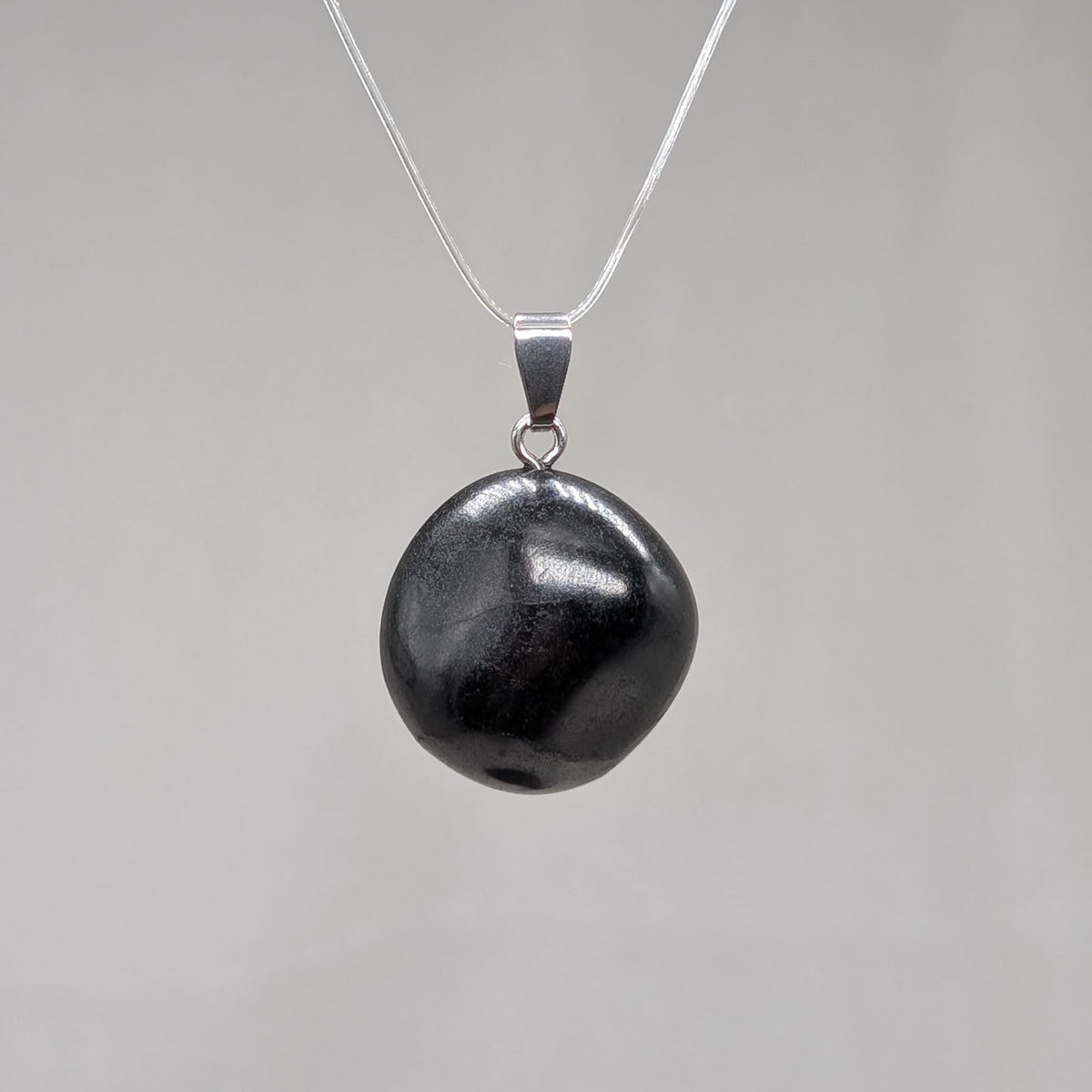 Schungit Kettenanhänger, 925er Silber [B]