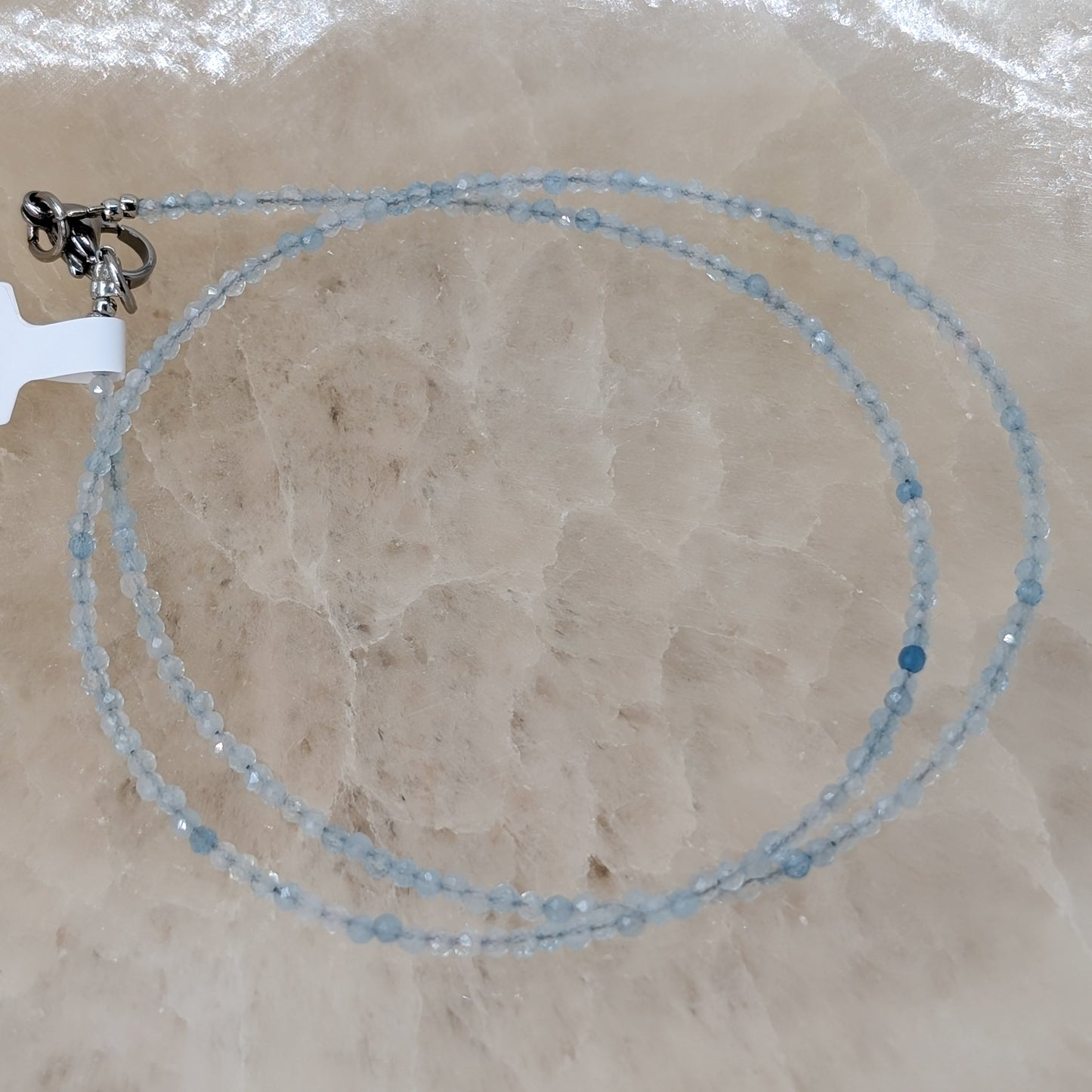 Aquamarin Halskette facettiert