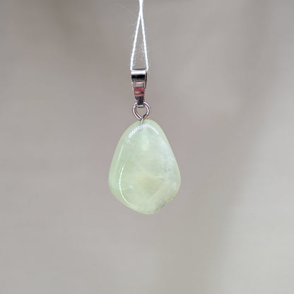 Prehnit Kettenanhänger, 925er Silber [D]