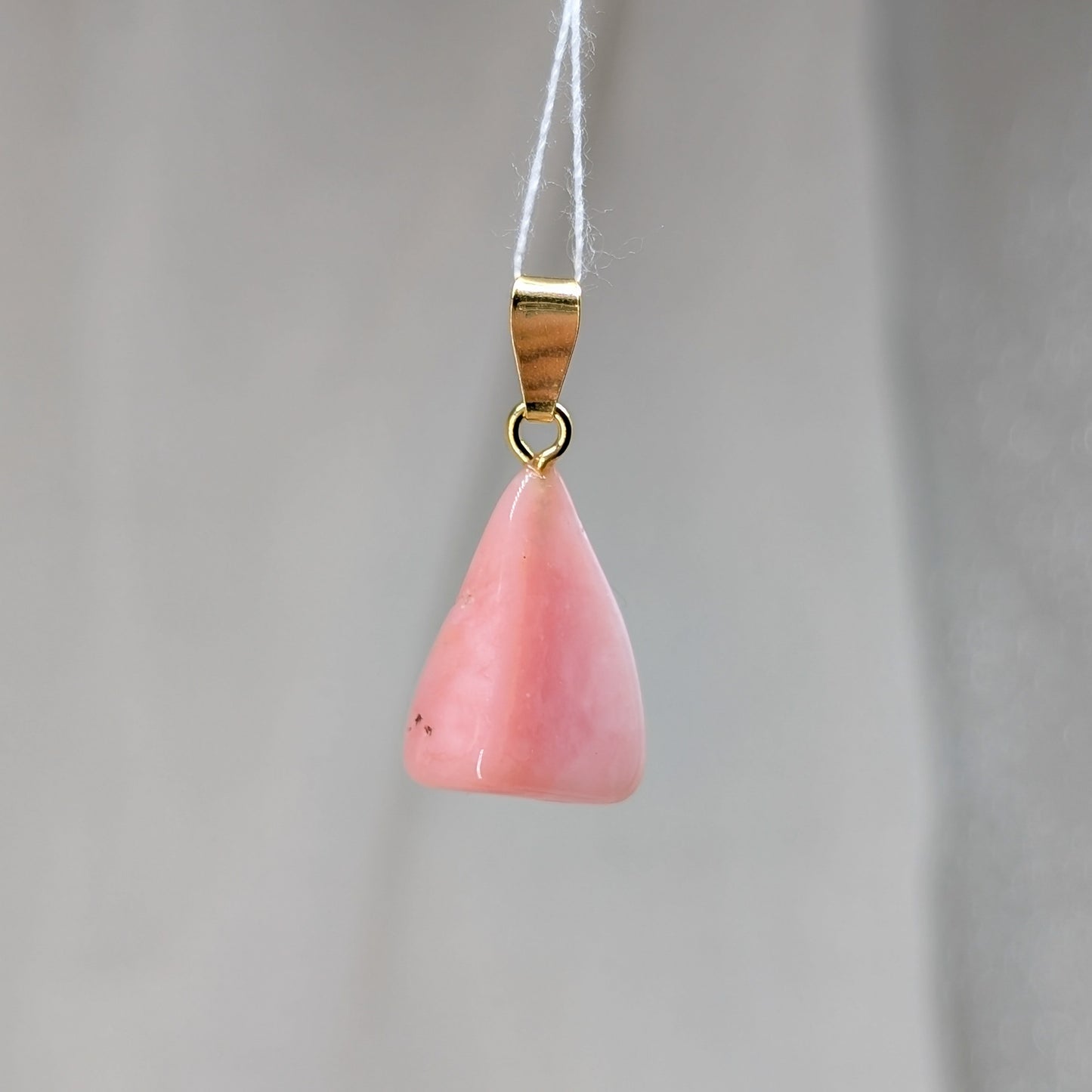 Pink Opal Kettenanhänger, vergoldet [H]