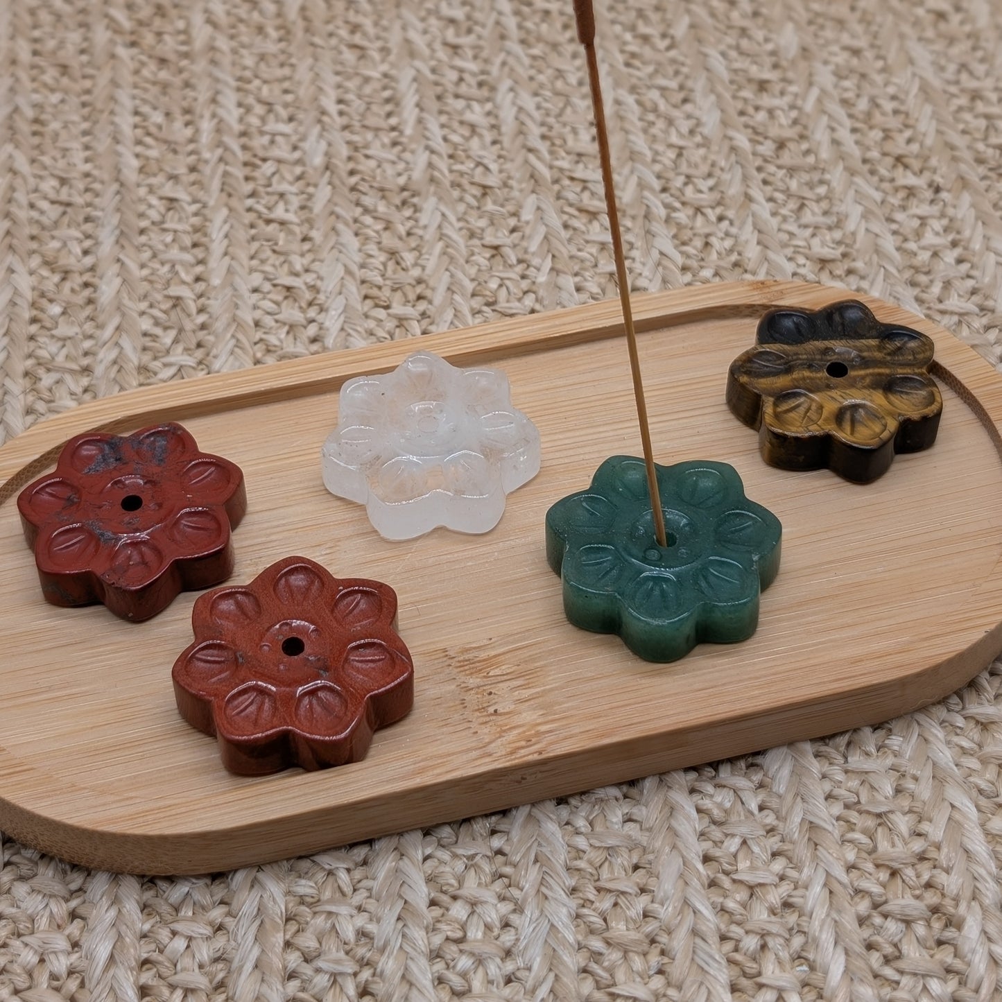 Kristall Räucherstäbchen Halter Blume