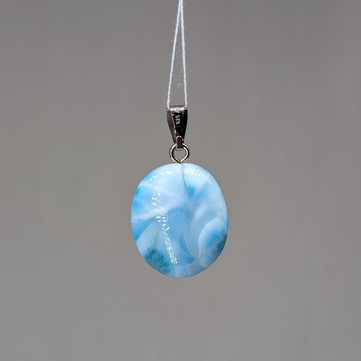 Larimar Kettenanhänger, 925er Silber [L]
