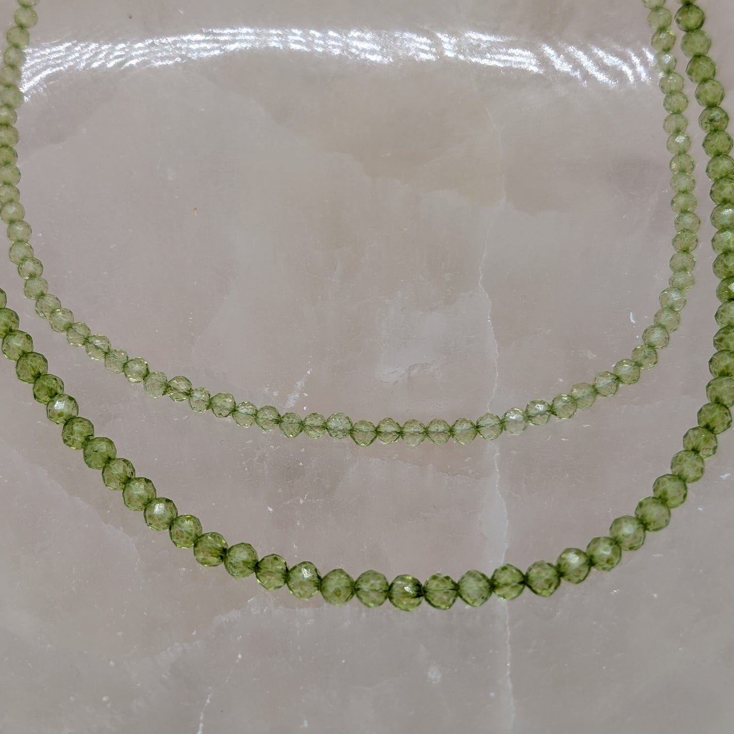 Peridot Halskette facettiert