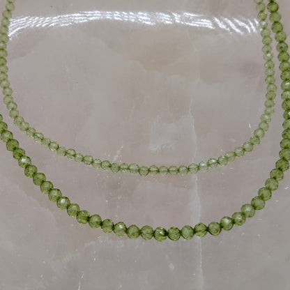 Peridot Halskette facettiert