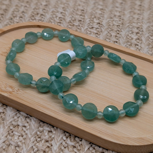 Grüner Aventurin Armband facettiert