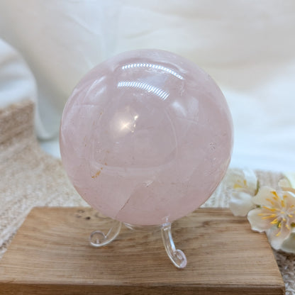 Große Rosenquarz Kugel [RI]