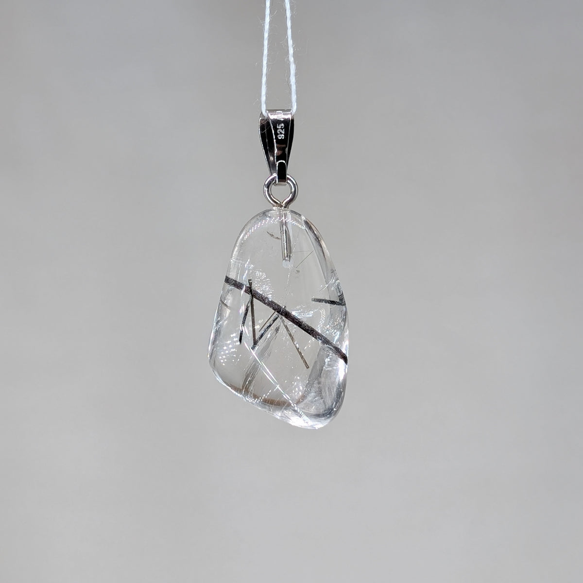 Turmalinquarz Kettenanhänger, 925er Silber [A]