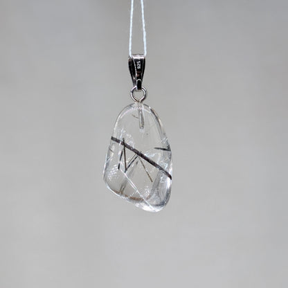 Turmalinquarz Kettenanhänger, 925er Silber [A]
