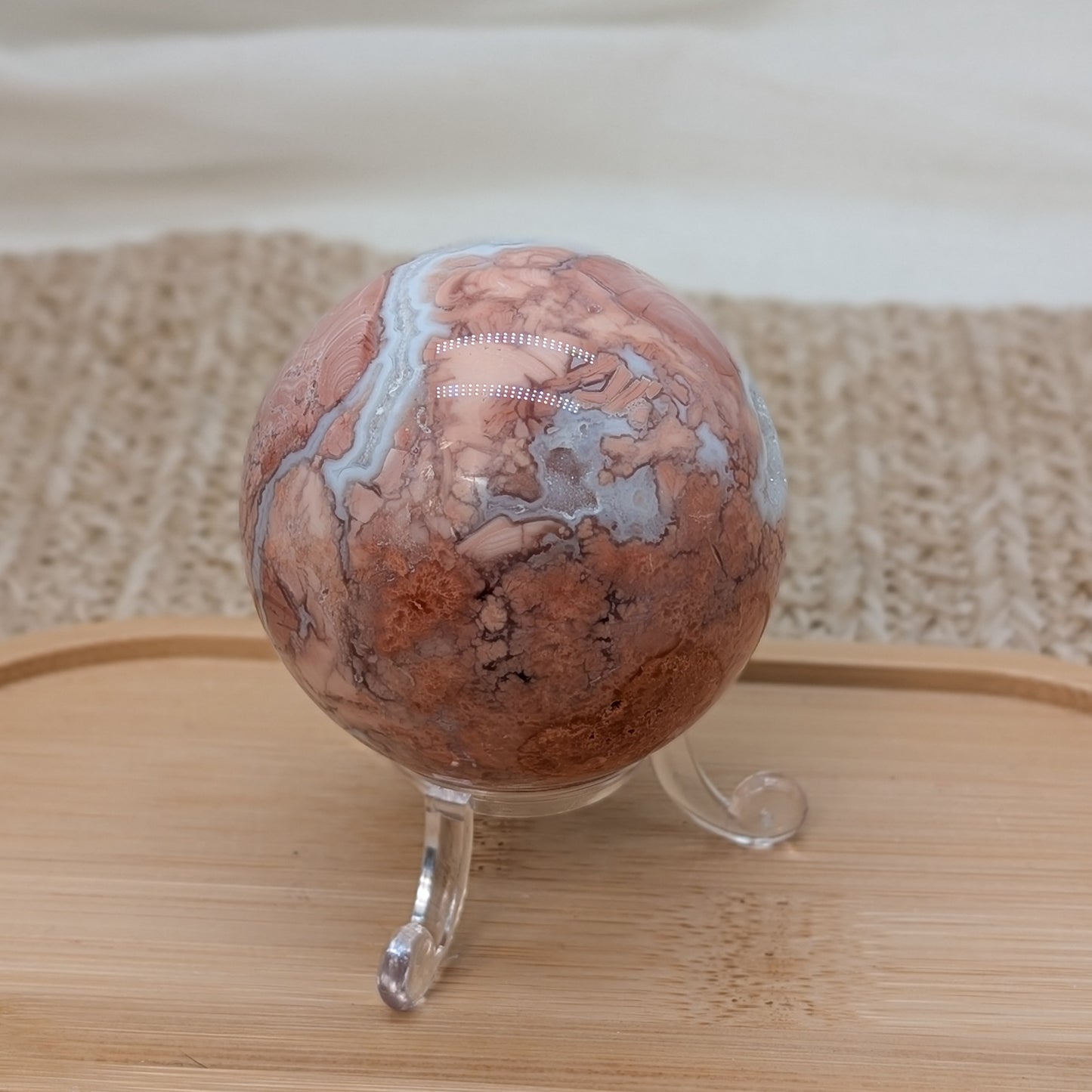 Cotton Candy Achat Kugel [C]