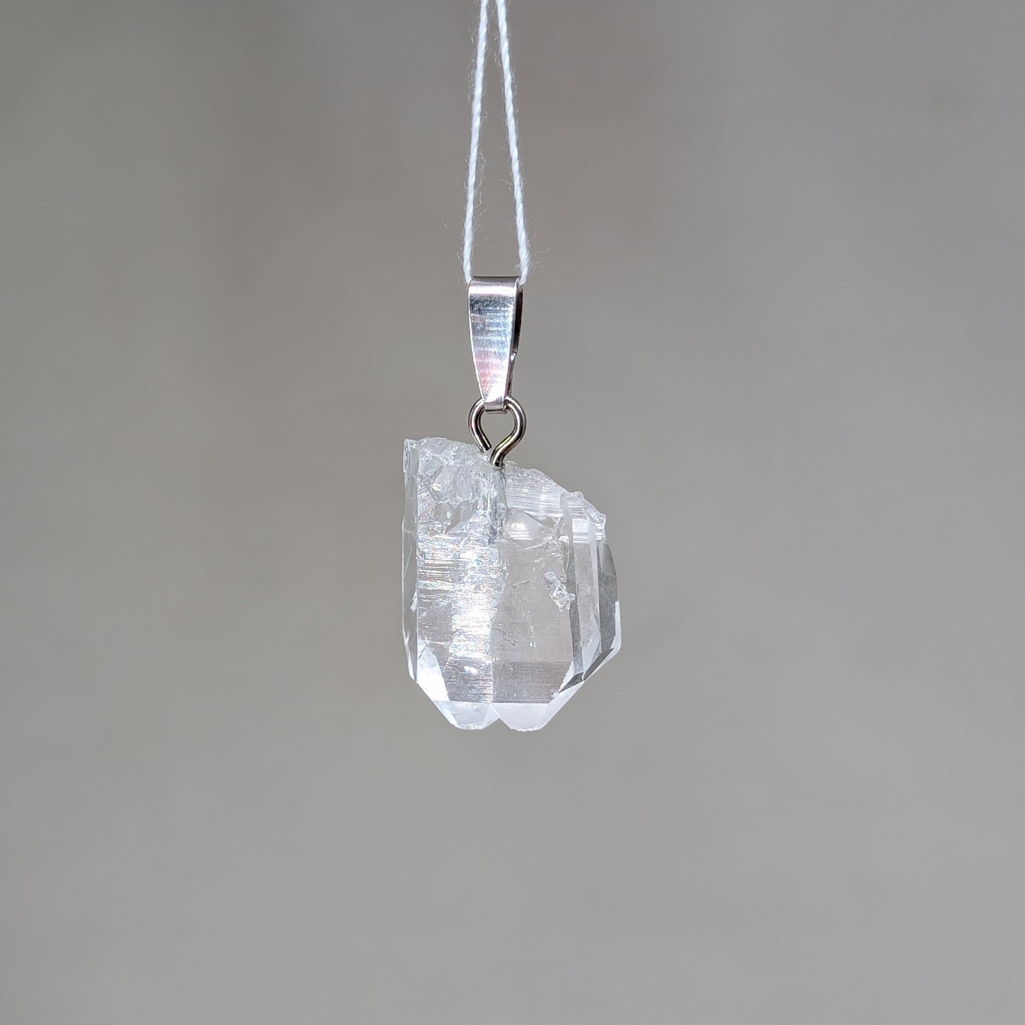 Fadenquarz Kettenanhänger, 925er Silber [E]