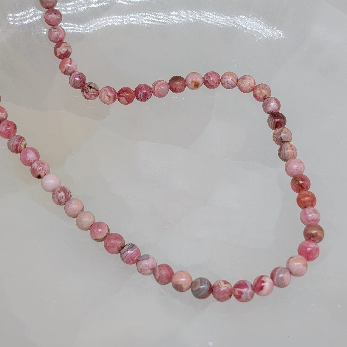 Rhodochrosit Halskette 6 mm