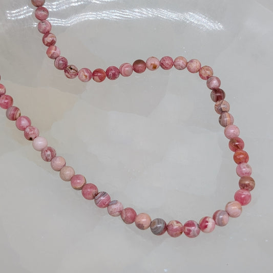 Rhodochrosit Halskette 6 mm