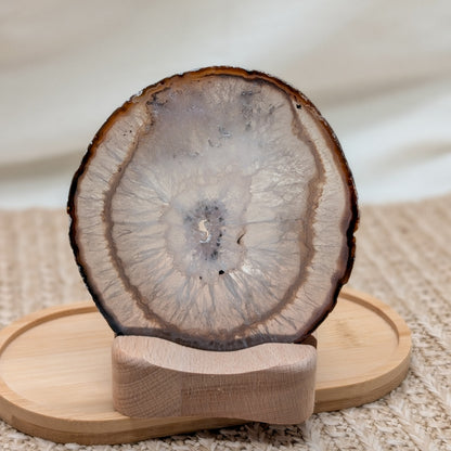 Achat Scheibe mit Teelichthalter [W]