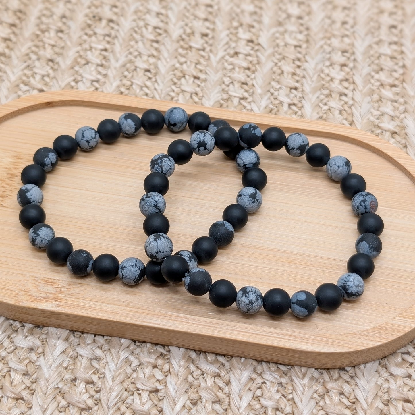 ❄️ Obsidian Onyx Armband 8 mm x 20 cm