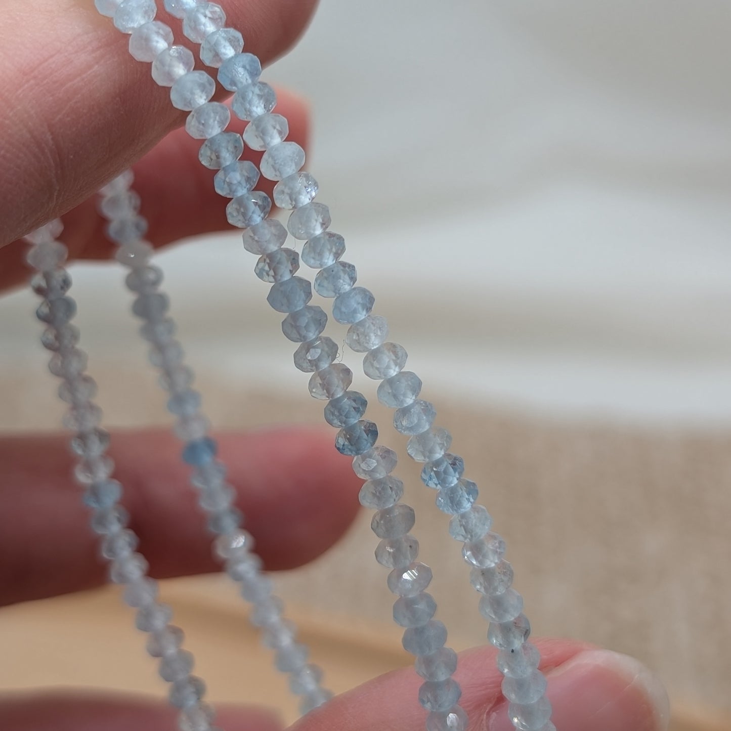 Aquamarin Armband facettiert 3mm