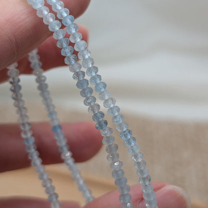 Aquamarin Armband facettiert 3mm