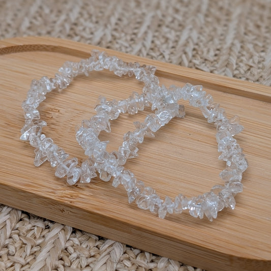 Zartes Bergkristall Splitterarmband