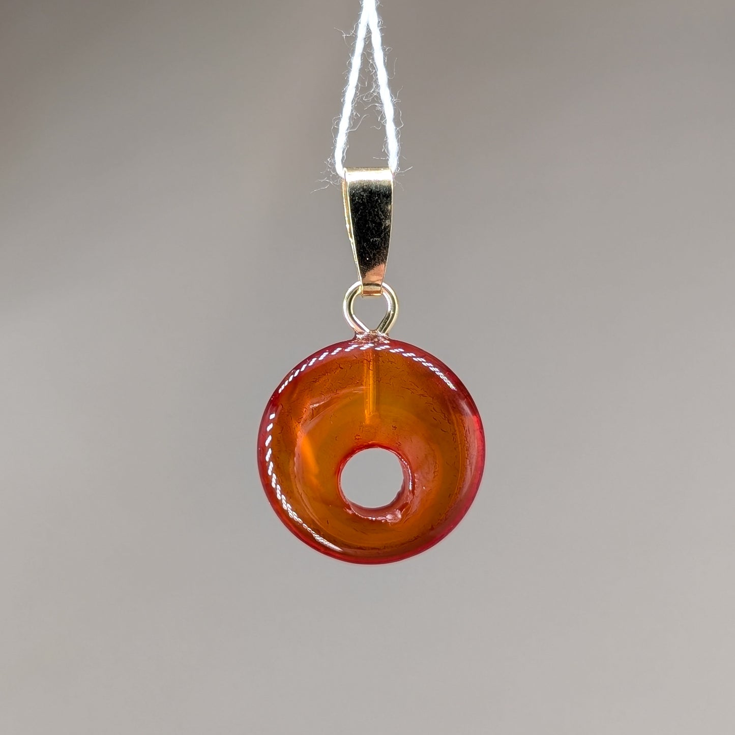 Karneol Donut Kettenanhänger [D]