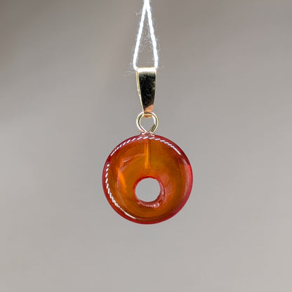 Karneol Donut Kettenanhänger [D]