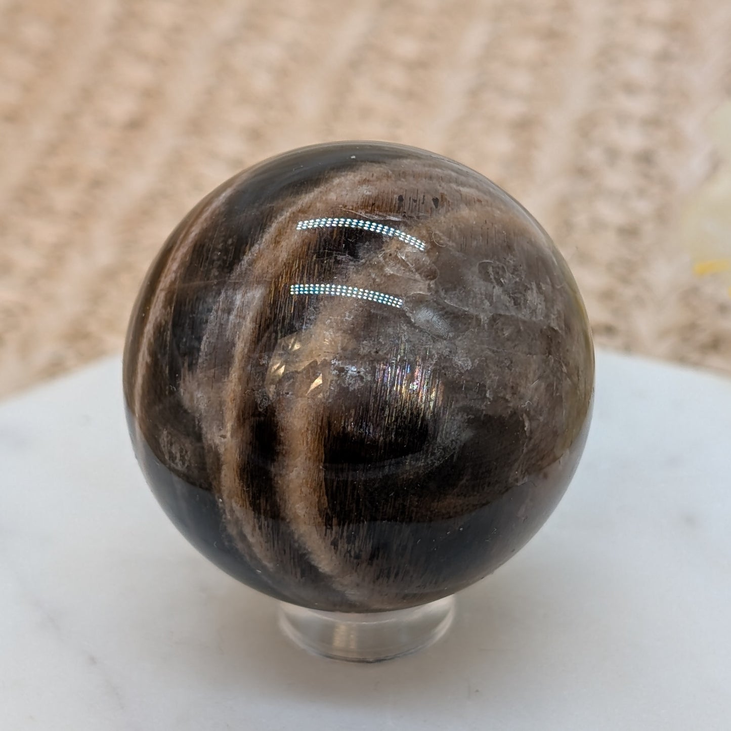 HQ Schwarzer Mondstein Kugel