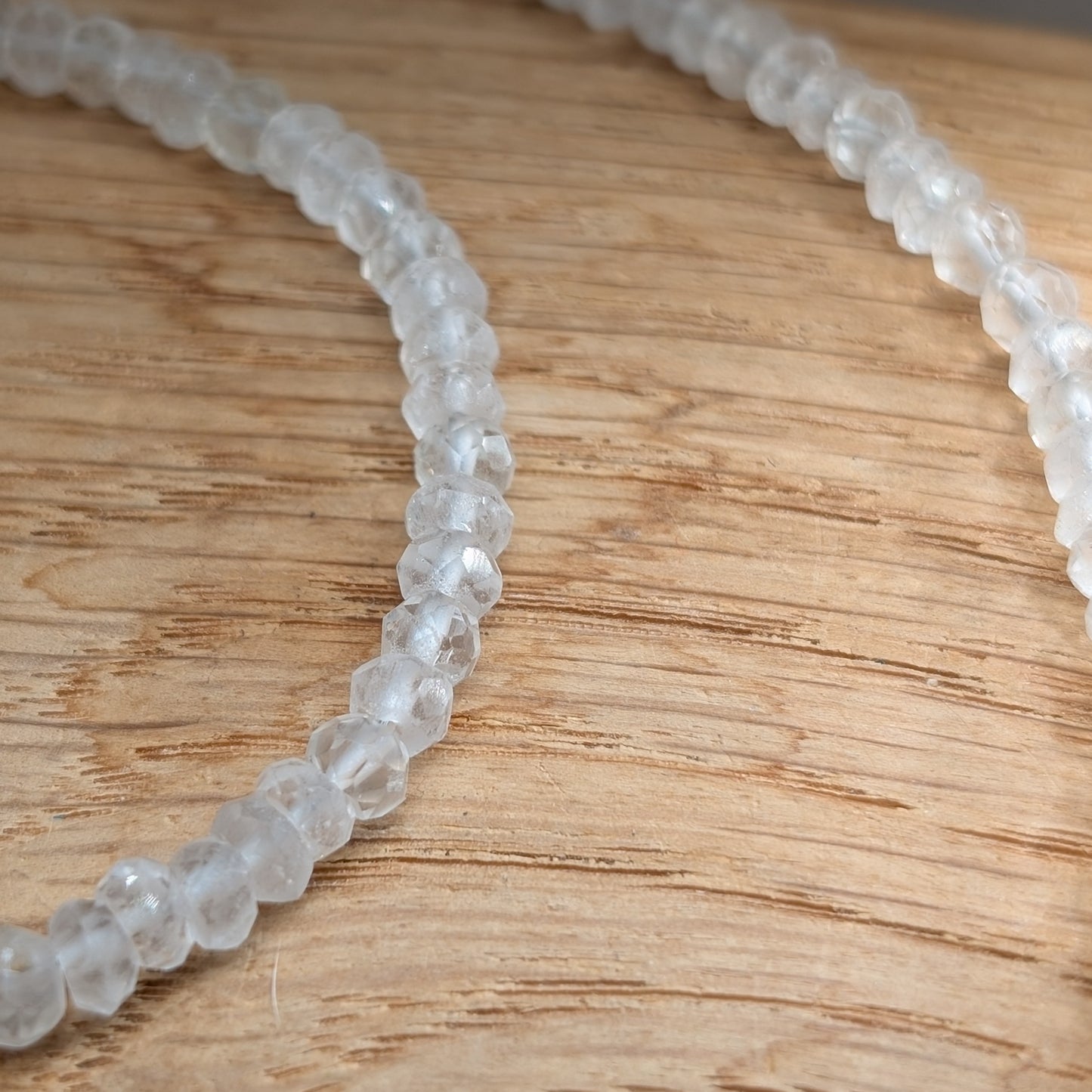 Bergkristall Halskette facettiert, 925er silber