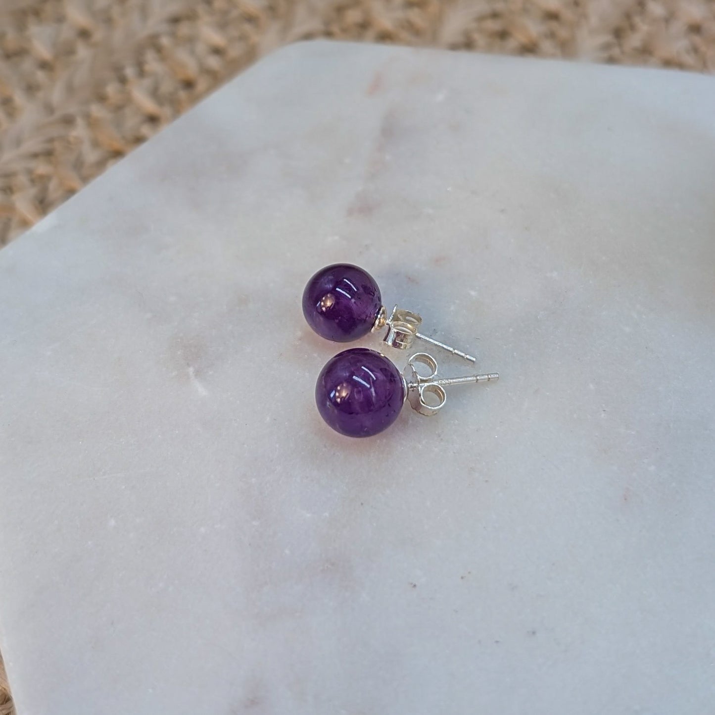 Amethyst Ohrstecker Kugel