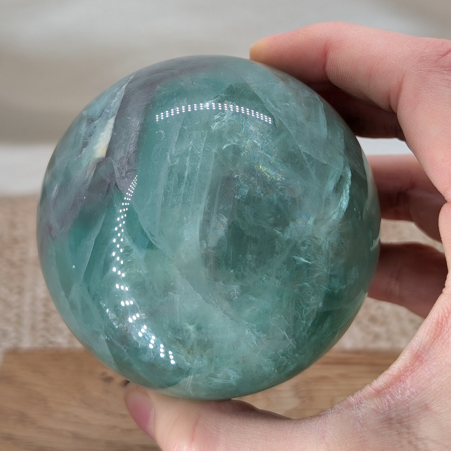 Große transparente Fluorit Kugel 🌈 [T]