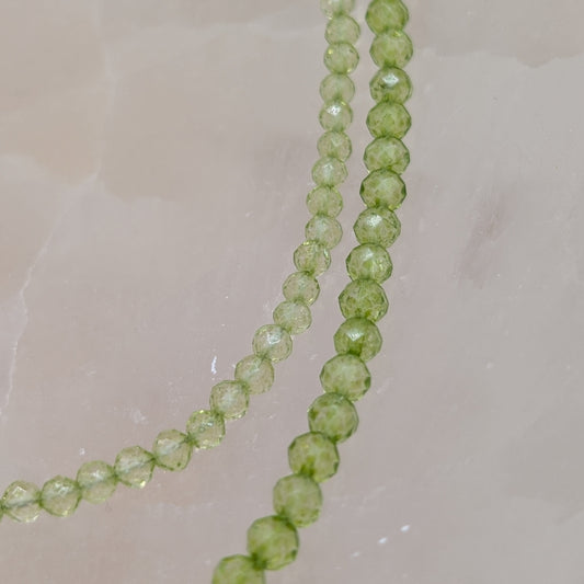 Peridot Halskette facettiert