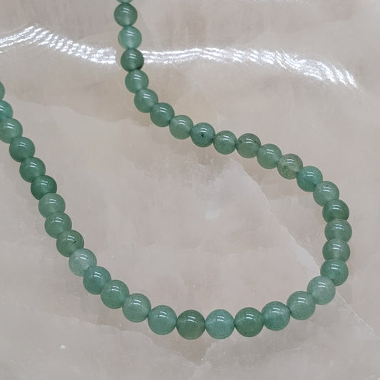 Grüner Aventurin Kette Kugel 6,5 mm