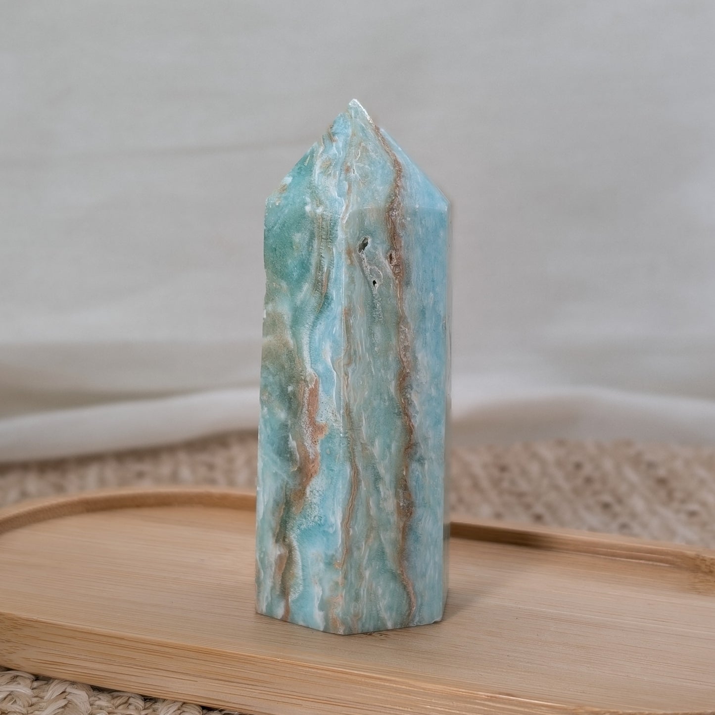 Blauer Aragonit Turm [L]