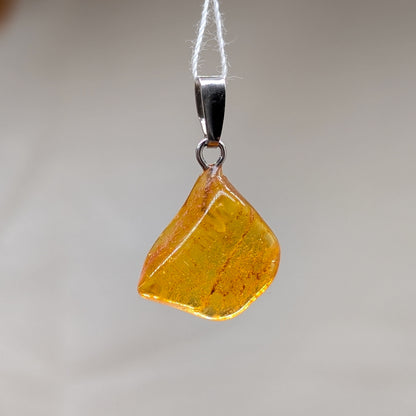 Bernstein Kettenanhänger, 925er Silber [C]