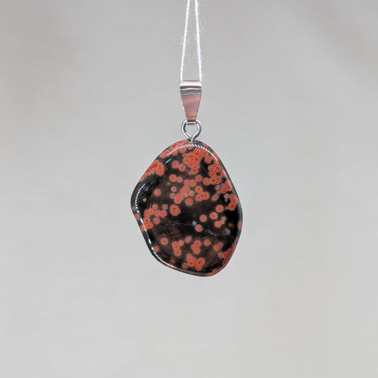 Ozeanchalcedon Kettenanhänger, 925er Silber [A]