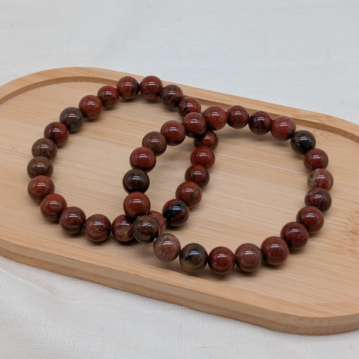 Roter Jaspis Armband 8 mm