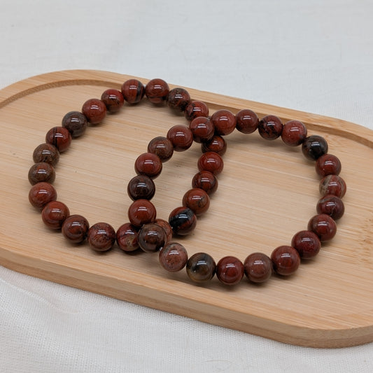 Roter Jaspis Armband 8 mm