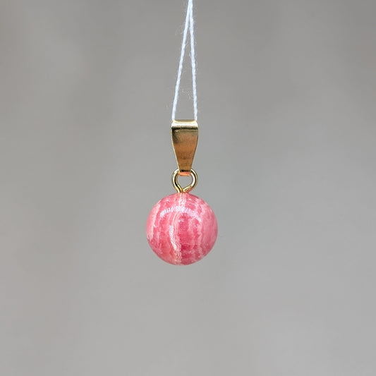 Rhodochrosit Kettenanhänger, vergoldet [I]