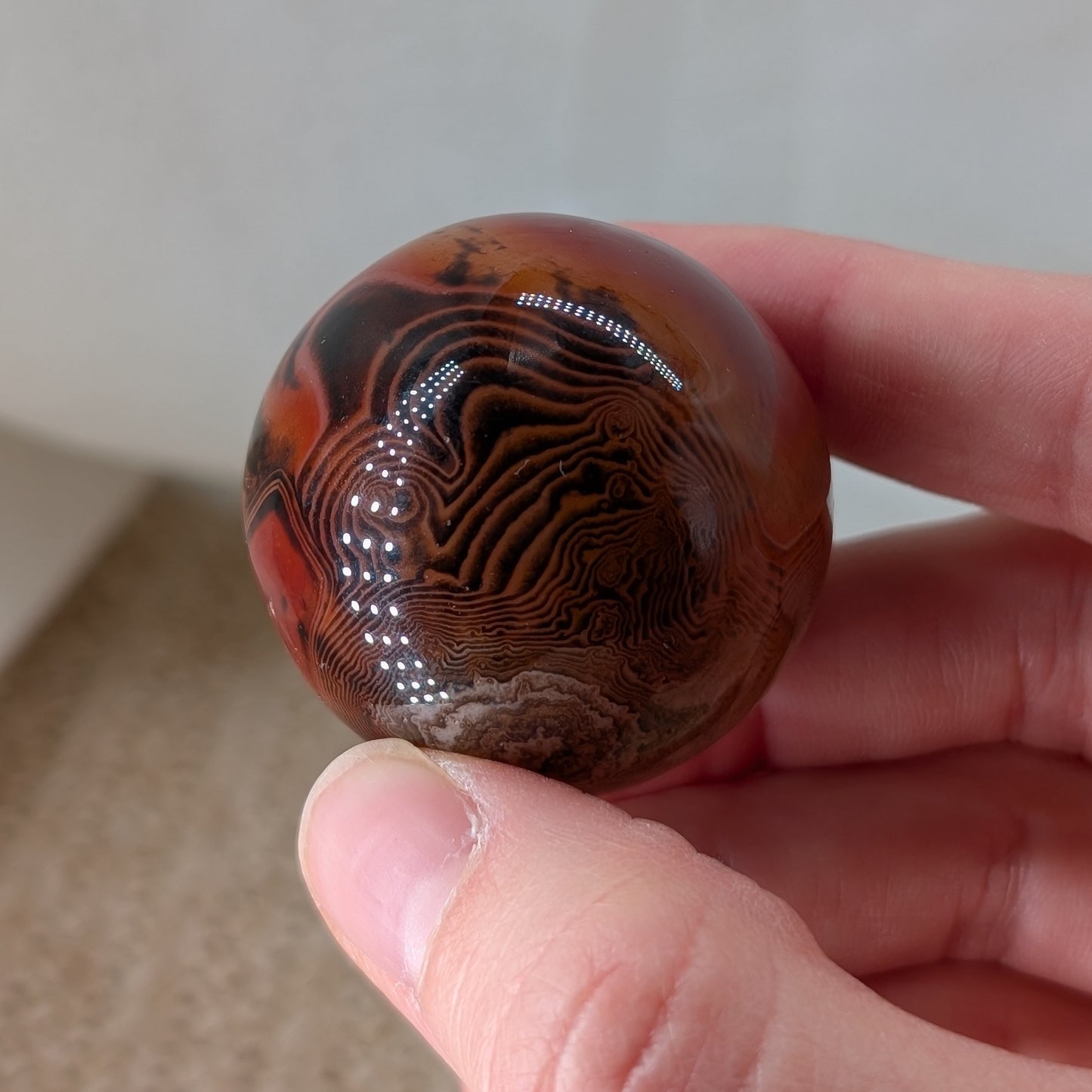 Gebänderter Achat Kugel [C+D]