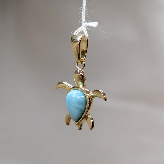 Larimar Kettenanhänger Schildkröte 🐢 [Y]